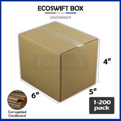 1-200 6x5x4 “EcoSwift” Cardboard Packing Mailing Shipping Corrugated Box Cartons