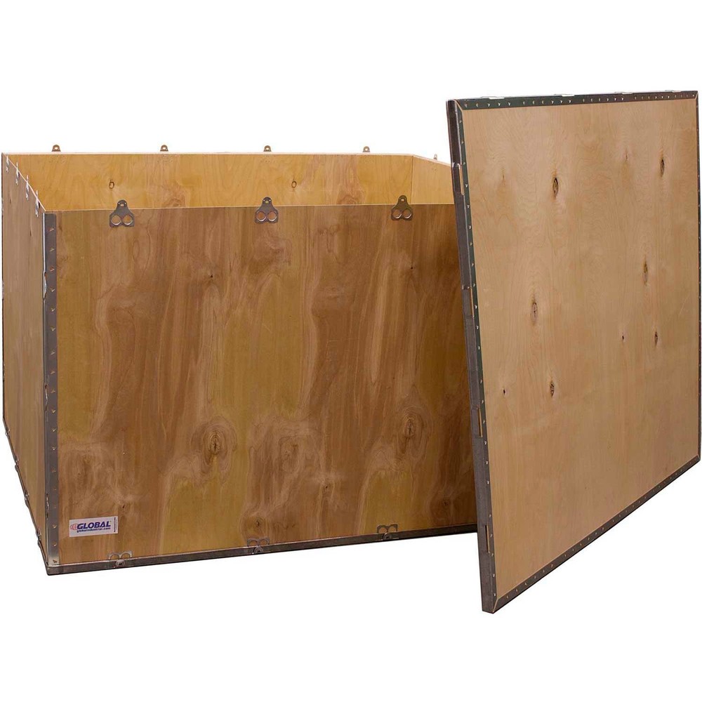 Global Industrial 6 Panel Shipping Crate w/ Lid 47-1/4″L x 39-1/4″W x 29-1/2″H