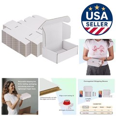 Durable Recyclable 6x4x2 Cardboard Shipping Boxes – 50 Count for Safe Mailing