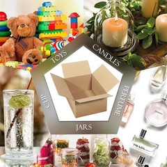 5-pack 12x9x6 inch kraft paper box with free 2-inch brown packing tape