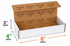 6x4x3 White Corrugated Mailer Boxes 50-2000 Shipping Packing Folding Cartons
