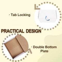 7x5x3 inches White Shipping Boxes Set of 25, Corrugated Cardboard Boxes 7 x 5…