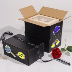 30 Pack 11x6x6 Black Shipping Boxes Medium, Mailer Cardboard Boxes for Shippi…
