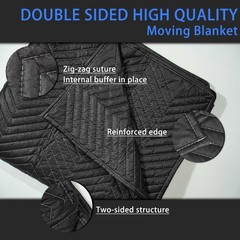 Moving Blanket 80 x 72 inches, Quilted Moving Blankets Heavy Duty Moving Padd…