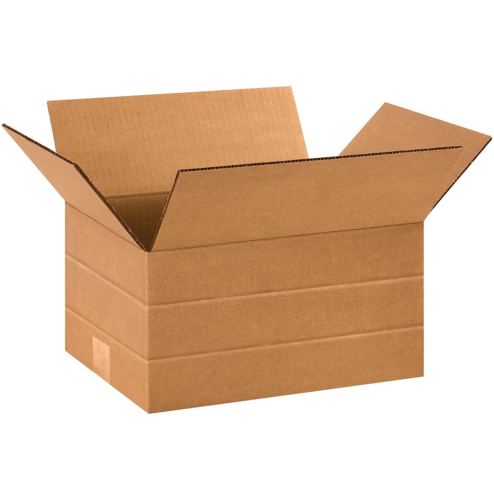 Partners Brand PMD1296 Multi-Depth Corrugated Boxes, 12″L x 9″W x 6″H, Kraft …