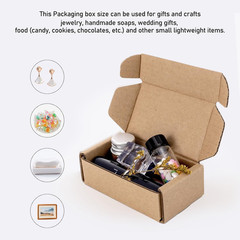 50 Pack Kraft Paper Boxes Foldable Rectangular Shipping Storage 3.62×1.98