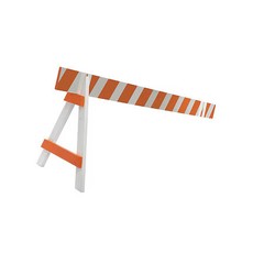 Zoro Select 137681 Barricade Board, 8Inh, 96In L, Orange/White, 137681