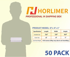 50 Pack 6x4x1 Inch White Corrugated Shipping Boxes, Cardboard Literature Mailers