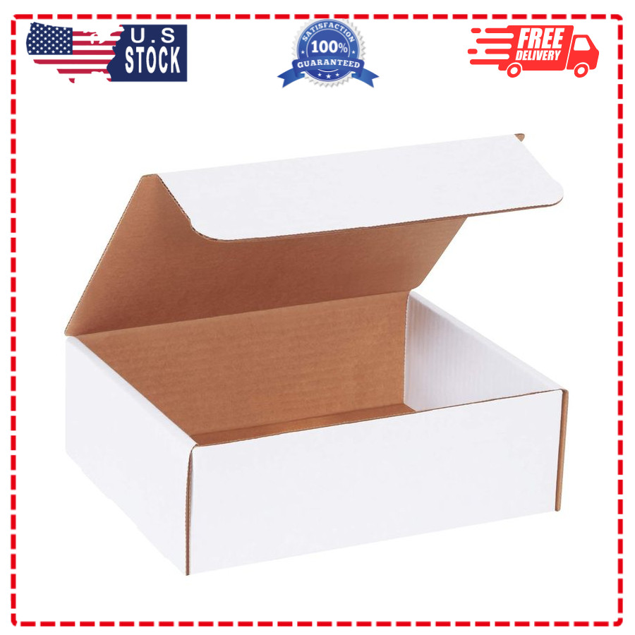 White Literature Corrugated Cardboard Mailing Boxes, 9″ x 7 1/2″ x 3″, Pack o…