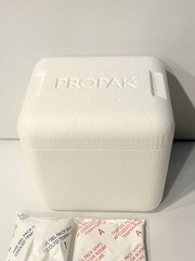 PROPAK Styrofoam Insulated Cooler Shipping Container w/ Gel Ice Packs