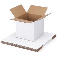 Shipping Boxes 6x6x6 Set Of 25, White Corrugated Cardboard Box