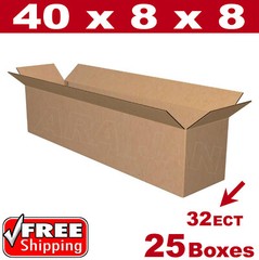 25 – 40x8x8 Cardboard Boxes Mailing Packing Shipping Box Corrugated Carton