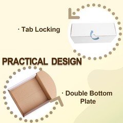 Brand New 25 Pack 12x6x4 White Small Shipping Boxes for Packaging Small Business