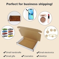 50 Pack 6x4x1 Inch White Corrugated Shipping Boxes, Cardboard Literature Mailers