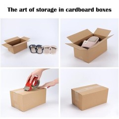 10x8x6 transport box corrugated cardboard box, easy to assemble, mail and move