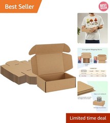 Convenient 6x4x2 Inch Shipping Boxes Pack of 20 – Effortless Assembly & Quality