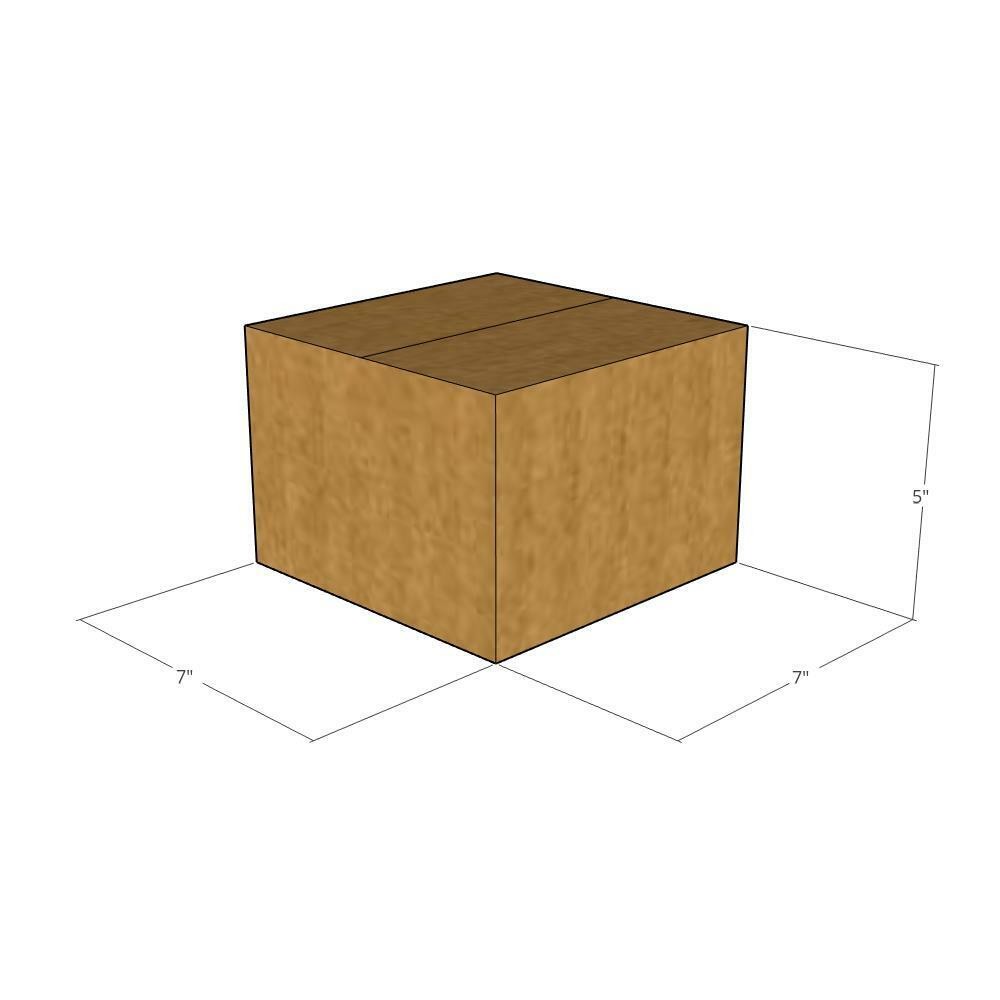 10 7x7x5 Kraft Brown Corrugated Shipping Boxes 32 ECT Single-Wall New