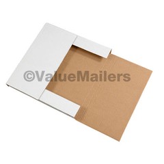 100 – 12 1/8 x 9 1/8 x 2 White Multi Depth Bookfold Mailer Book Box Bookfolds