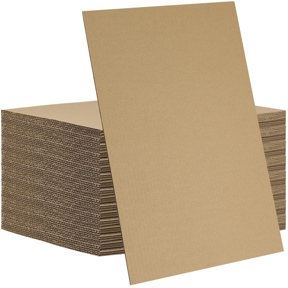 50 Pack 11×17 In Corrugated Cardboard Sheets 1/8″ Thick Chipboard Brown Box
