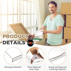 50 Pcs 5 5/8″L X 5″W X 7/16″H Cd Mailer Box Cd Shipping Boxes Corrugated Mailing