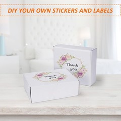 12x10x4 White Corrugated Shipping Boxes – Pack of 15