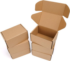 9X6X2 Inch Shipping Boxes Set of 6 Brown, Inner Size 8.6X5.6X1.6 Inch Cardboard