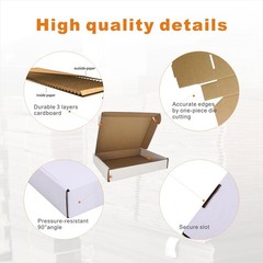 50 Pack 6x4x1” Small Shipping Boxes, Corrugated Cardboard Mailers for