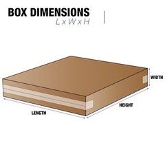 Tape Logic Side Loading Boxes, 30″ x 5″ x 24″, Kraft (Pack of 10), Cardboard