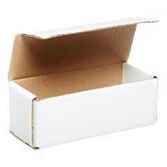 Aviditi White Corrugated Cardboard Mailing Boxes, 6 1/2 x 2 3/4 x 2 1/2 (Pack of