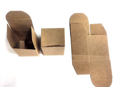 QUANITY OF ( 25) 1-1/4″ x 1-1/2″ x 2″ Reverse Tuck Kraft Folding Chipboard Box