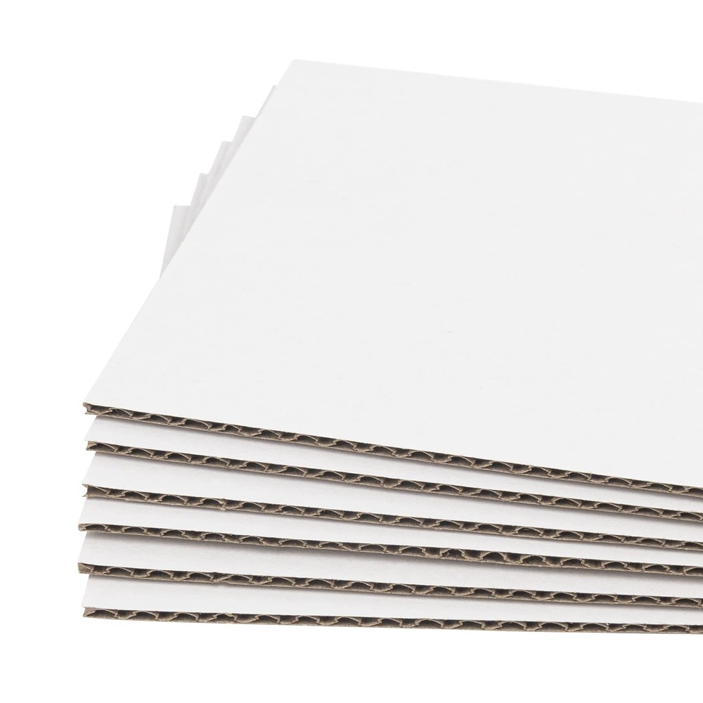 White Cardboard Sheets 1/8 Thick Flat Packing Mailing Pads Shipping Corrugated