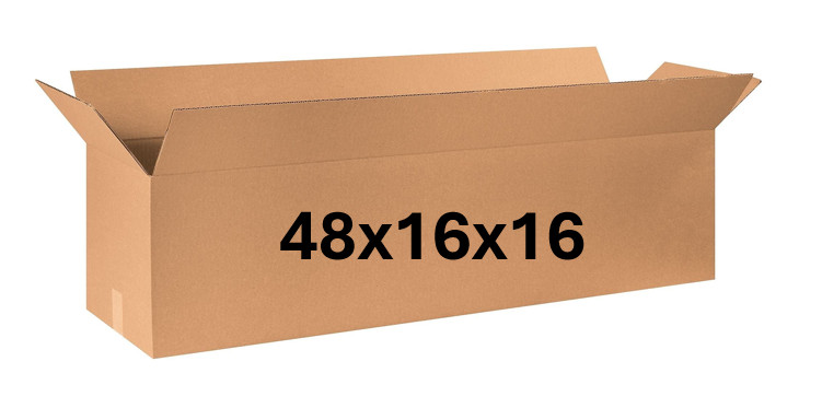 48″ x 16″ x 16″ CARDBOARD BOX – 200 lb – SINGLE BOX – LONG – CHRISTMAS TREE BOX