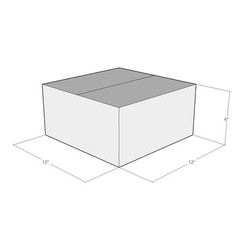 12x12x6 White Corrugated Shipping Boxes 32 ECT Single-Wall, 200/Pack