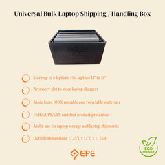 Universal Bulk Laptop Shipping/Handling Box | FedEx Certified | Holds 5 Laptops