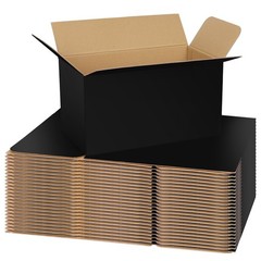 30 Pack 11x6x6 Black Shipping Boxes Medium, Mailer Cardboard Boxes for Shippi…