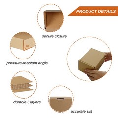6x4x3 inch Shipping Boxes Bulk 25 Pack Brown, Tab Lock Tuck Top Mailer Boxes …