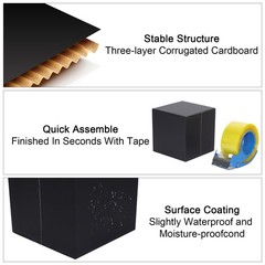 30 Pack 11x6x6 Black Shipping Boxes Medium, Mailer Cardboard Boxes for Shippi…