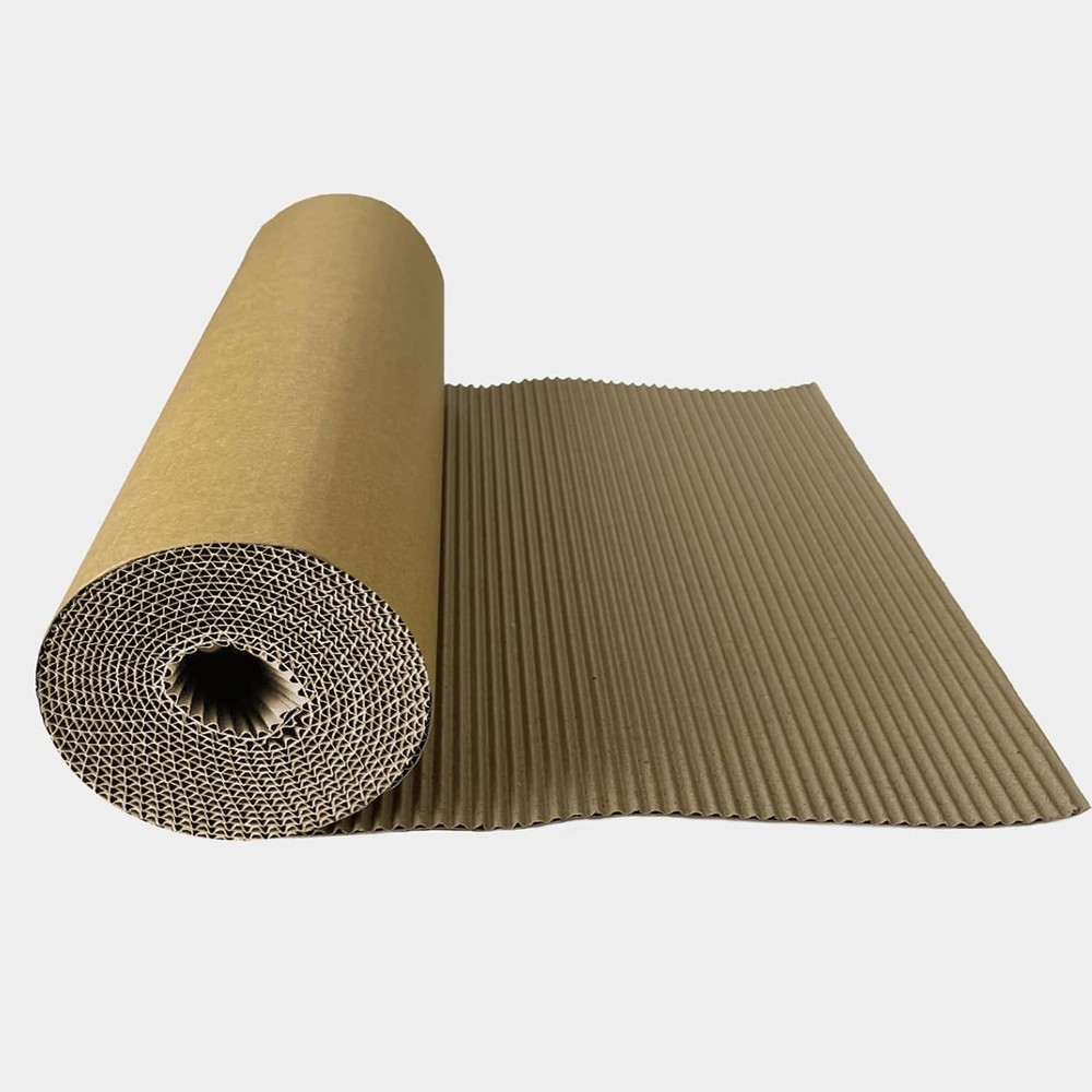 14x 72in Brown Single Face Corrugated B Flute Cardboard Roll ，Shipping Corrug…