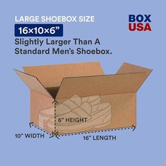 25pcs 16x10x6 Corrugated Cardboard Storage Boxes, Medium | Shipping, Packaging