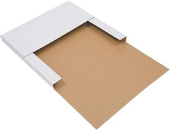 100PCS White LP Shipping Mailer Boxes, 12.5In*12.5In*1/2In & 1In Album Paper Box