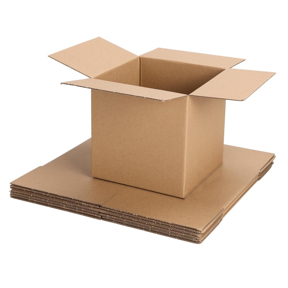 Sturdy Brown Corrugated Shipping Boxes – 6x6x6 Inches for Moving & Mailing