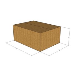 10 16x12x7 Kraft Brown Corrugated Shipping Boxes 32 ECT Single-Wall New