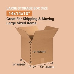 25-Pack Medium Corrugated Boxes 14x14x14 – Mailing & Packing
