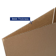 50pcs 12 “x 6″ x 6 ” thick 3mm corrugated cardboard box in kraft paper color