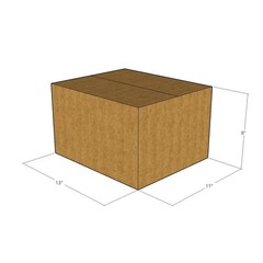 10 13x11x8 Kraft Brown Corrugated Shipping Boxes 32 ECT Single-Wall New