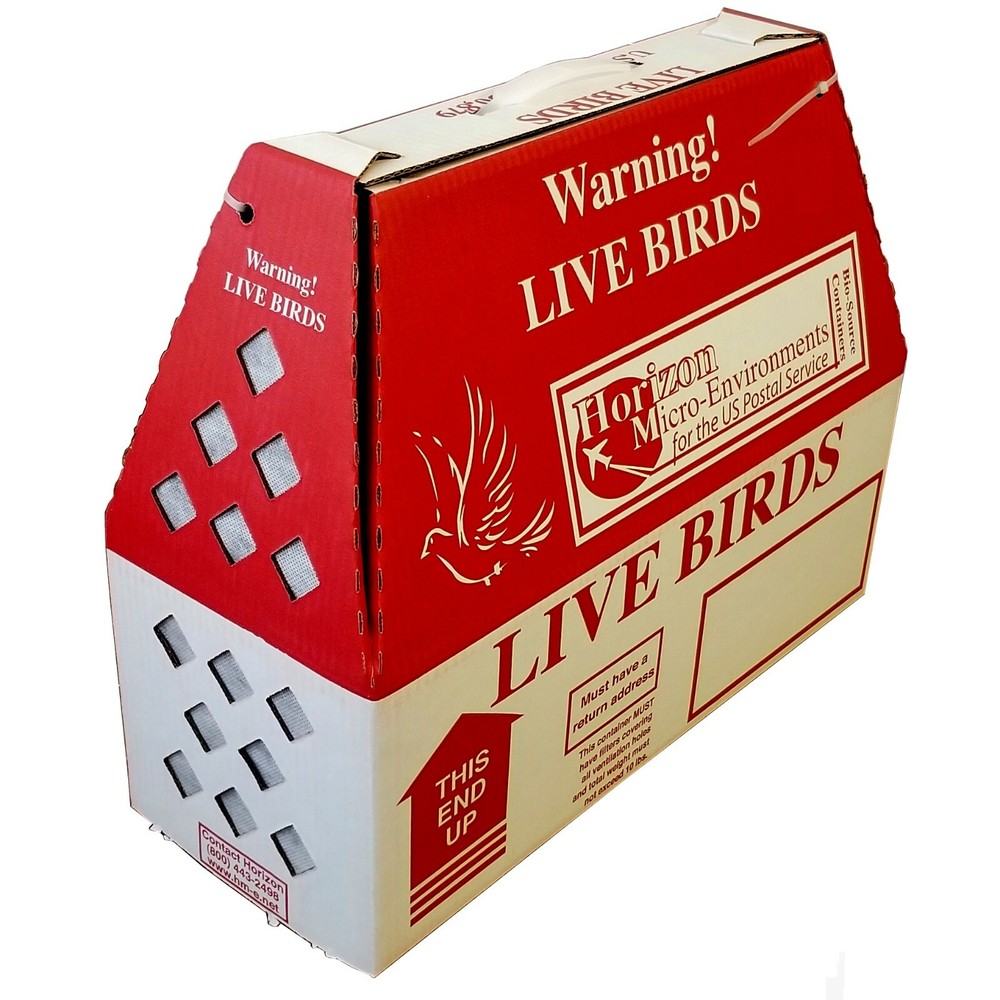 Bird Shipping Boxes Horizon (1pc) Live Poultry Chicken – USPS Approved Bird Box