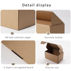 6x4x3″ 50 Pack Corrugated Cardboard Boxes Small Shipping Box for Packaging Sm…