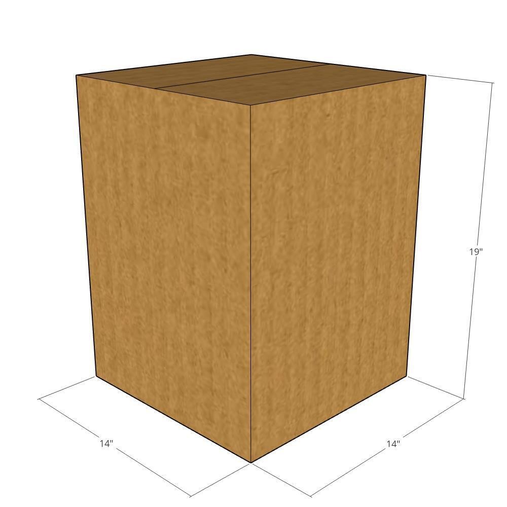 5 14x14x19 Kraft Brown Corrugated Shipping Boxes 32 ECT Single-Wall New