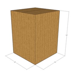 5 14x14x19 Kraft Brown Corrugated Shipping Boxes 32 ECT Single-Wall New