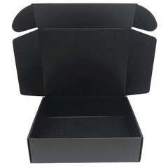 Black Cardboard Shipping Box 10 x 8 x 2.7 Inch Corrugated Packaging Storage B…